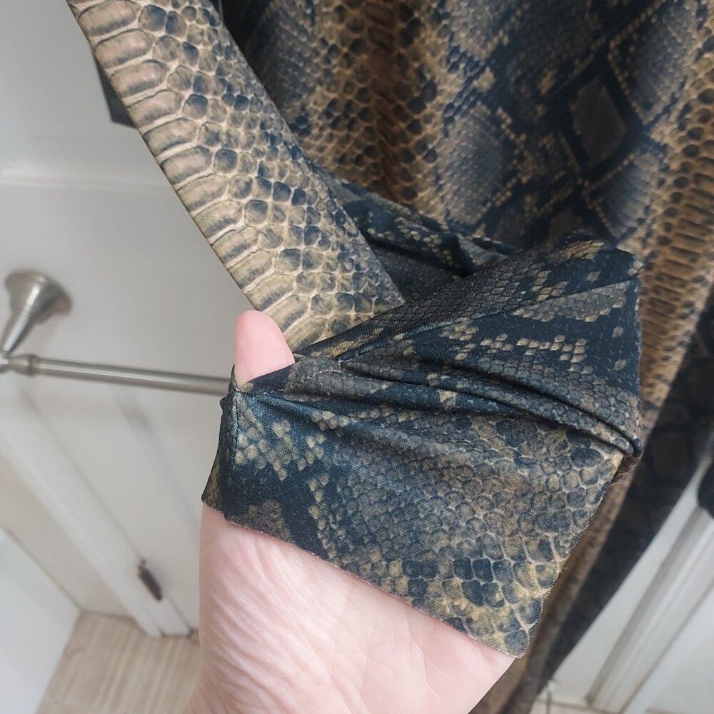 Norma Kamali Snake Python Turtleneck Long Sleeve … - image 4